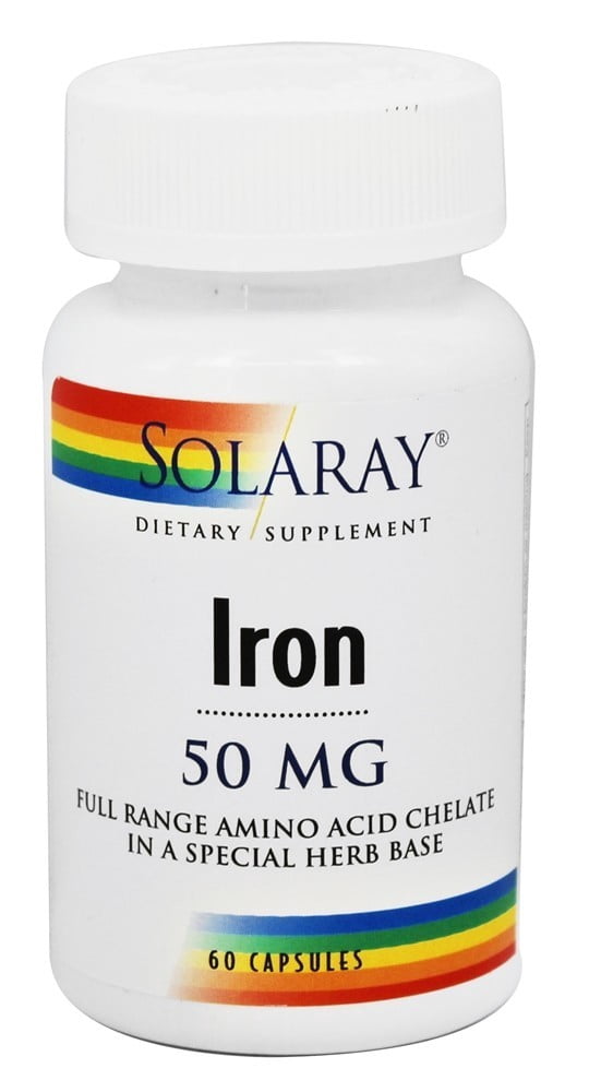 Solaray - Iron 50 mg. - 60 Capsules
