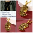 thumbnail image 5 of FaithHeart Medusa Necklace for Women Gold Plated Stainless Steel Ancient Greece Amulet Gothic Snake Pendant Jewelry Gift for Daughter Granddaughter Birthday Christmas, 5 of 10