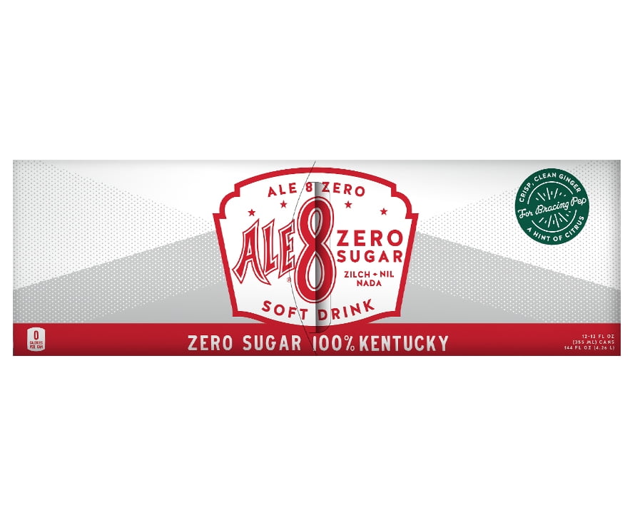 Ale-8-One Zero Ginger Ale Soda Pop, 12 Fl Oz, 12 Pack Cans