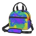 thumbnail image 1 of DouZhe Lunch Bags for Women and Men, Colorful Tie Dye Prints Reusable Portable Insulated Cooler Waterproof Lunch Tote Bag for Travel Work School Picnic, 1 of 7