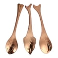 thumbnail image 4 of Golden Stainless Steel Animal Spoon for Dessert Use 3Pcs Set, 4 of 4