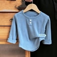 thumbnail image 4 of JOANKDMI Long Sleeve Henley Shirts for Girl 2 9-10 Ribbed Button Down Casual Pullover Tops Fall Winter Basic Tees School Clothes Fashion Activewear Slim Fit Soft Comfy Blouse, 4 of 6