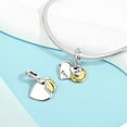 thumbnail image 4 of Two Tone You & Me Together Forever S925 Love Dangle Charm for Women Moment Bracelet Necklace Pendant, 4 of 6