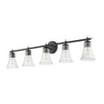 thumbnail image 5 of Z-Lite Belle 5 Light Vanity in Matte Black color, Steel frame, 5 of 8