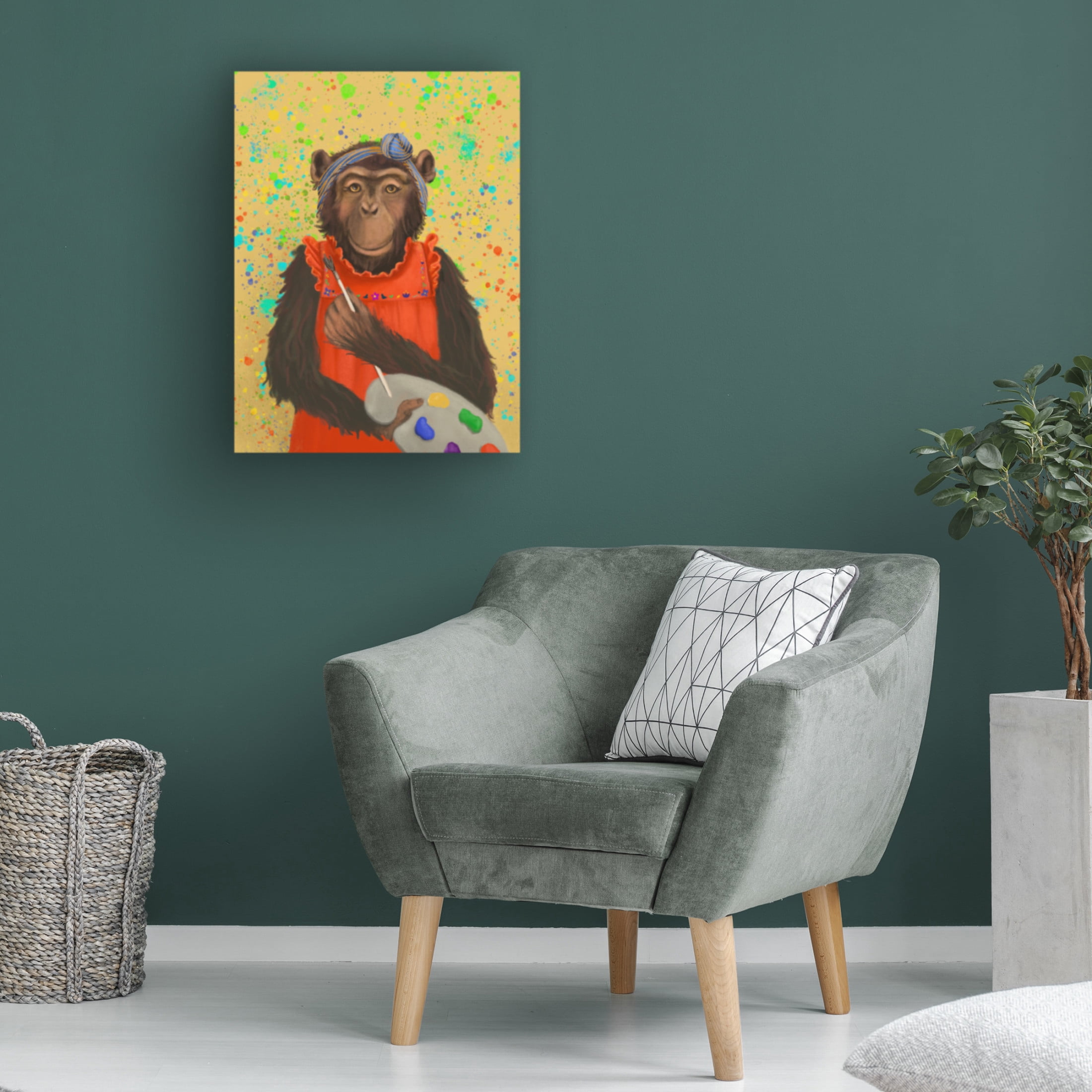 Canvas Wall Art - Christine Rotolo 'Animal Personality 4' Wall Art for Living Room, Bedroom, or Office Décor by Trademark Fine Art - 18 x 24 Inches