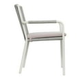 thumbnail image 4 of Seasonal Living Archipelago 18" Aluminum Dining Arm Chairs in White (Set of 2), 4 of 8