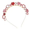 thumbnail image 2 of Regalos del Día de San Valentín, diadema con forma de corazón, diadema para niños y adultos, aro para el pelo, corazón brillante para Festival, Carnav, 2 of 8