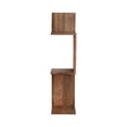 thumbnail image 5 of Sculptural Zig Zag Corner Wall Shelf for Home Decor - Mango Wood Hanging Storage Organizer for Living Room and Office Styling - Wall Organizer for Entryway or Dorm Decor - 33", Brown, 5 of 11