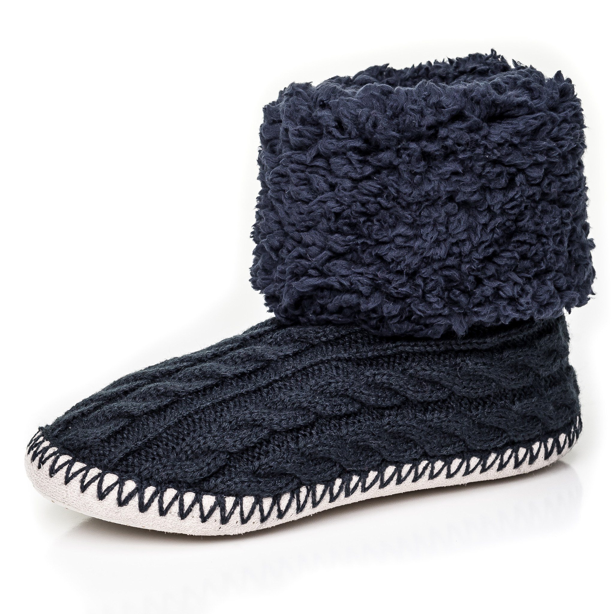 Womens Fuzzy Delight Cable Knit Indoor 