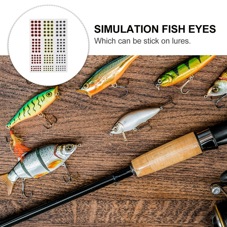 4 Sheets Lifelike Fishing Eyes Fish Pupils Fishing Lure Eyes Artificial  Baits 