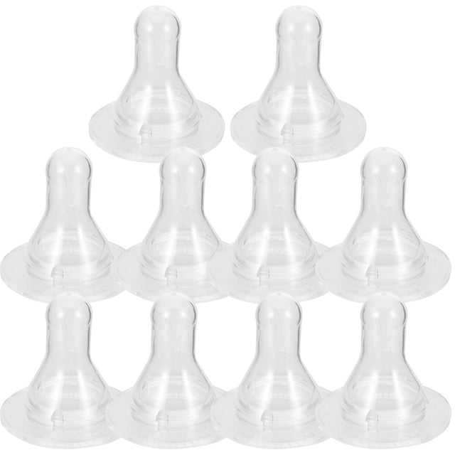 unbranded 10Ud Tetinas De Silicona Transparentes Para Biberones De Para Resistente A Y Desgaste