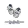 thumbnail image 2 of Coduop Baby Girls Soft Sole Floral Princess Prewalker Wedding Dress with Headband, 2 of 5