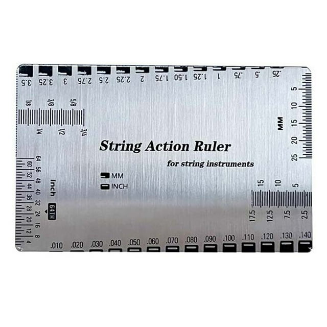 Miangastore Precision Guitar String Action Gauge Steel Ruler for Accurate String Height Measurement Bass and Classical Guitar String Action Ruler
