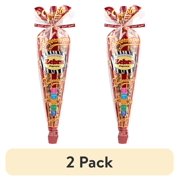 (2 pack) Popcornopolis Zebra Popcorn Chocolate, 11 oz. Gift Cone