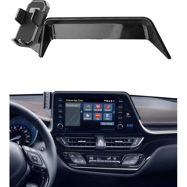 - Soporte para teléfono de coche para Toyota C-HR CHR 2019 2020 2021 2022, accorios de 8 pulgadas, rotación de 360°, soporte para teléfono igente, con bloqueo automático, manos libr, no