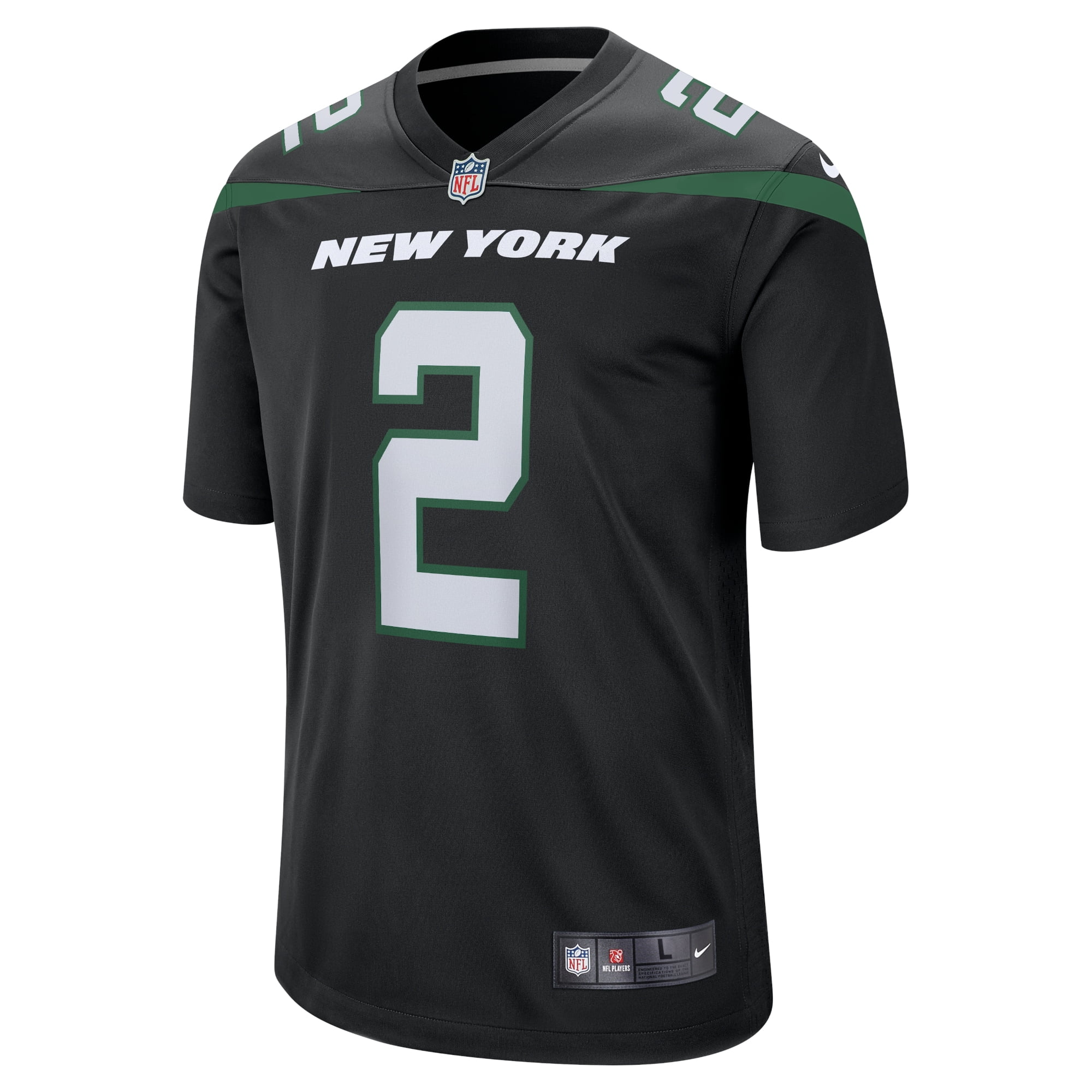 Youth Nike Zach Wilson Black New York Jets Game Jersey 