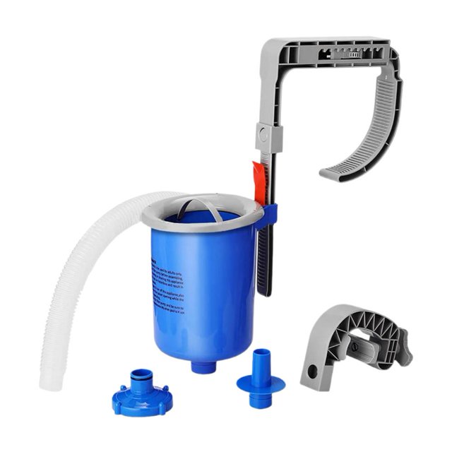 Ground Pool Skimmer - Wall Mount & Floating Pool Skimmer for Leaves/Debris, Adjustable Height, Easy Cleaning
