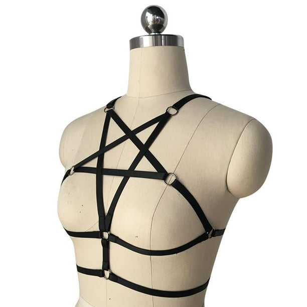 Harness Bra Cage Bra Cupless Bra Punk Gothic Hollow Out Chest