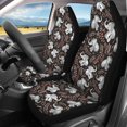 thumbnail image 3 of Xoenoiee Car Front & Rear Seat Covers 4pcs Set, Stretchy Breathable Fabric, Elephant Olive Leaf Print Vehicle Seat Covers Front and Split Rear Bench Seat Cover, Universal Fit, 3 of 7