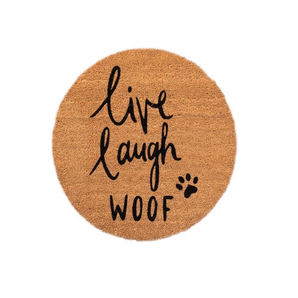 Instachew ZEN Live Laugh Woof Doormat Refill - Rectangular - Brown - One Size