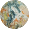 thumbnail image 2 of Addison Rugs Mayfield Premium Machine Washable Transitional Abstract Sage Round Rug, 8' x 8', 2 of 6