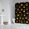 thumbnail image 2 of Halloween Themed Shower Curtain Spooky Ghosts Pumpkins Skulls Witches Black Cats Vintage Style,72x72in Shower Curtain, 2 of 6