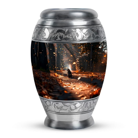 KARYLIZ Deer Urns For Human Ashes - Black Cremation Deer Urns for Human Ashes Adult Man & Women - Decorative Urn for Mom & Dad - Funeral Burial Urn for Ashes Adult Female 10 Inch