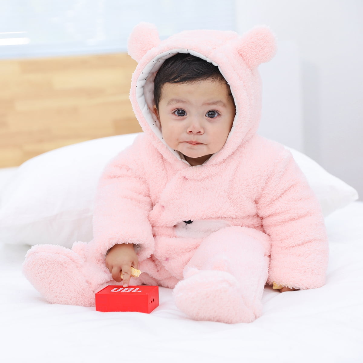 Nosii Nouveau Ne Nouveau Ne Hiver Manteau Pied Romper avant Snaps Chaud Combinaison Walmart
