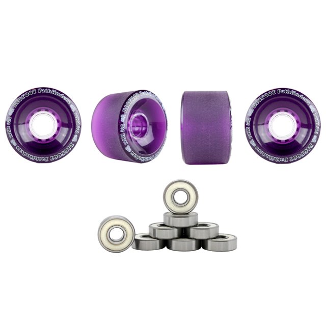 Bigfoot Longboard Wheels Stoneground Pathfinders 70mm 80 Pourpre Abec 9 Roulements