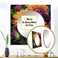 thumbnail image 3 of Designart "Orange Purple Mums In Bloom Bold Blossoms" Floral Square Mirror For Wall Decor - Large Orange Square Mirror Printed Wall Decor - Traditional Square Living Room Mirror, 3 of 5
