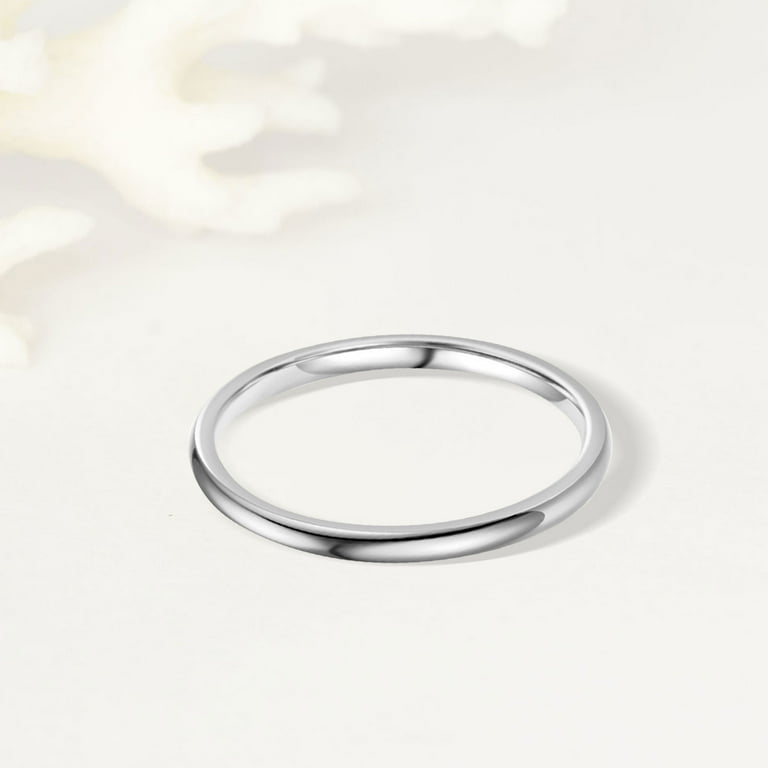 Clearance Deals Rings for Women 3MM Sterling Silver High Polish