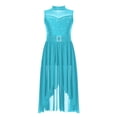 thumbnail image 3 of iiniim Girls Sequined Ballet Lyrical Dance Chiffon Dress Gymnastics Leotard Mesh Skirts Turquoise 6, 3 of 7