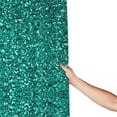 thumbnail image 4 of Waterproof Shower Curtain Set Teal Green Glitter Pattern, Fancy Bathroom Curtain with 12 Plastic Hooks, 72x72 Inches, Stylish and Durable, 4 of 8