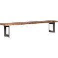 thumbnail image 2 of Moe's Home Collection Bent 18" Wood Dining Bench with Iron Base in Brown, 2 of 11