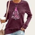 thumbnail image 1 of DPTALR Women Leisure Print Round Neck Long Sleeve T-Shirts Tops, 1 of 4
