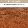 thumbnail image 3 of Home Weavers Luxury Collection Bathroom Rug 100% Cotton Reversible Bathroom Rugs Set, Washable Bath Rug, Soft Absorbent Bath Rug, Kitchen Mat, Non Slip Bath Mat Set, 21"x34" Rectangle, Terracotta, 3 of 3