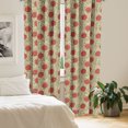thumbnail image 2 of Rose Curtains 2 Panels Set, Hand Painted Style Flowerbed with Romantic Blossoms in Pastel Colors, Window Drapes for Living Room Bedroom, 56"W X 95"L, Dark Brown Vermilion, by Ambesonne, 2 of 5