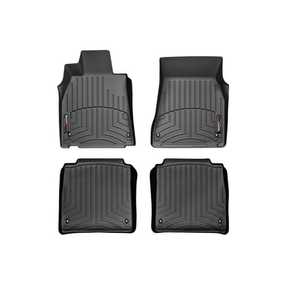 WeatherTech Custom Fit FloorLiners compatible with 2007-2012 Lexus LS - 1st & 2nd Row (2-pc. Rear Liner), Black