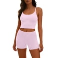 thumbnail image 6 of Plus Size Fashion for Women Summer Sleeveless Cross Back Tank Top and Legging Matching Set Yoga Gym Outfits, 6 of 8