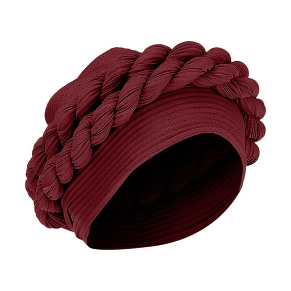 yunLXY Hijab Cap for Women Wine Muslim hat Women Turban Hat Cancer Chemo Cap Hair Bonnet Head Scarf Wrap Cover One Size 1PC