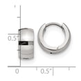 thumbnail image 2 of FJC Finejewelers Stainless Steel Polished 6mm Hinged Hoop Earrings 13 mm x 13 mm, 2 of 6