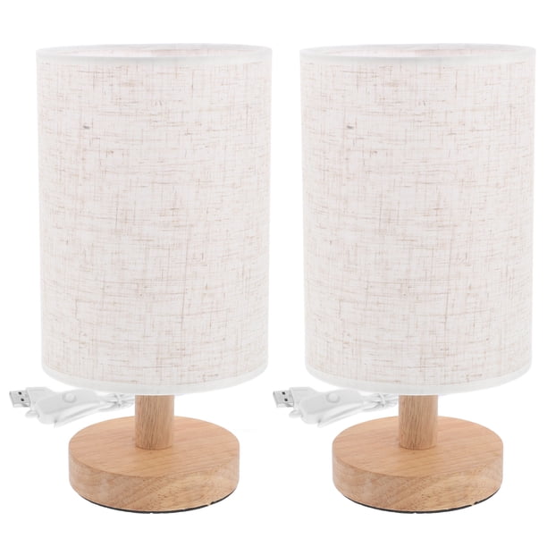 2 lámparas de mesita de noche decorativas, estilo retro, cálidas, para mesita de noche, tocador y dormitorio