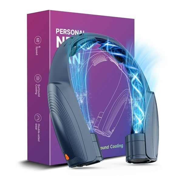 Ventilador de cuello Slientspin AI portátil, 6 velocidades, 8000 mAh, recargable