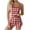 Red, variant on TAGOLD Womens Pajama Set Print Sleeveless Camisole Elastic Waist Modern Summer Light Casual Shorts 2 Piece Set