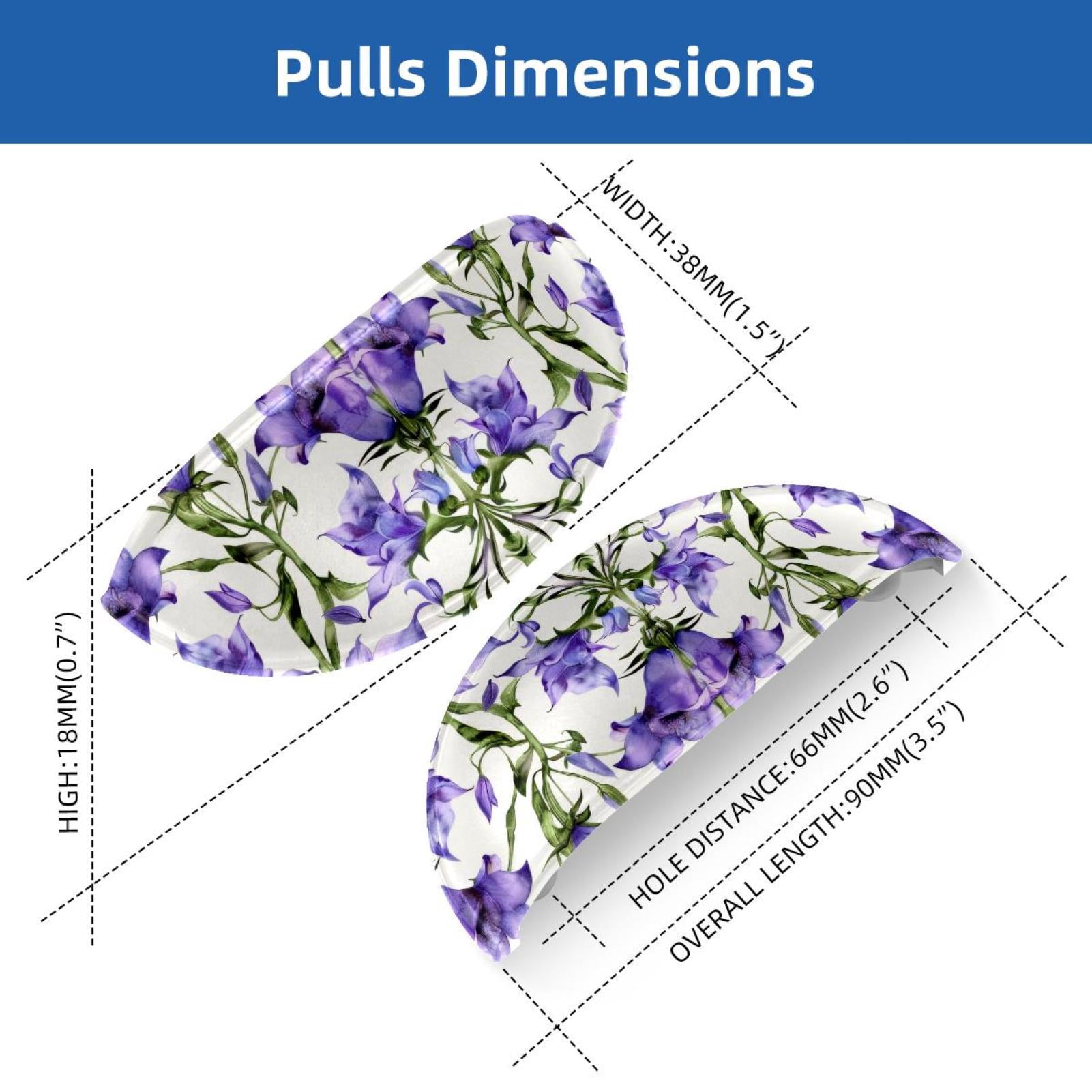 PhooArto 6 Pcs Cup Drawer Pulls, Bell Flowers Pattern Shell Shape Handles Cabinet Knobs for Dresser Cupboard Closet Wardrobe with Screws
