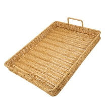 Platter Rattan-like Woven Tray Decorative Household Fruit Holder