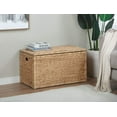 thumbnail image 4 of eHemco Heavy-duty Water Hyacinth Wicker Storage Trunk with Metal Frame, 30 by 17.5 by 17.5 Inches, Natural, 4 of 4