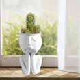thumbnail image 4 of florero de ,arte creativo escultura florero ,colección macetero pot humano sulputre,macetero de cabeza s de cara para plantas únicas,s flor exterior perfecl florero de retrato, 4 of 8