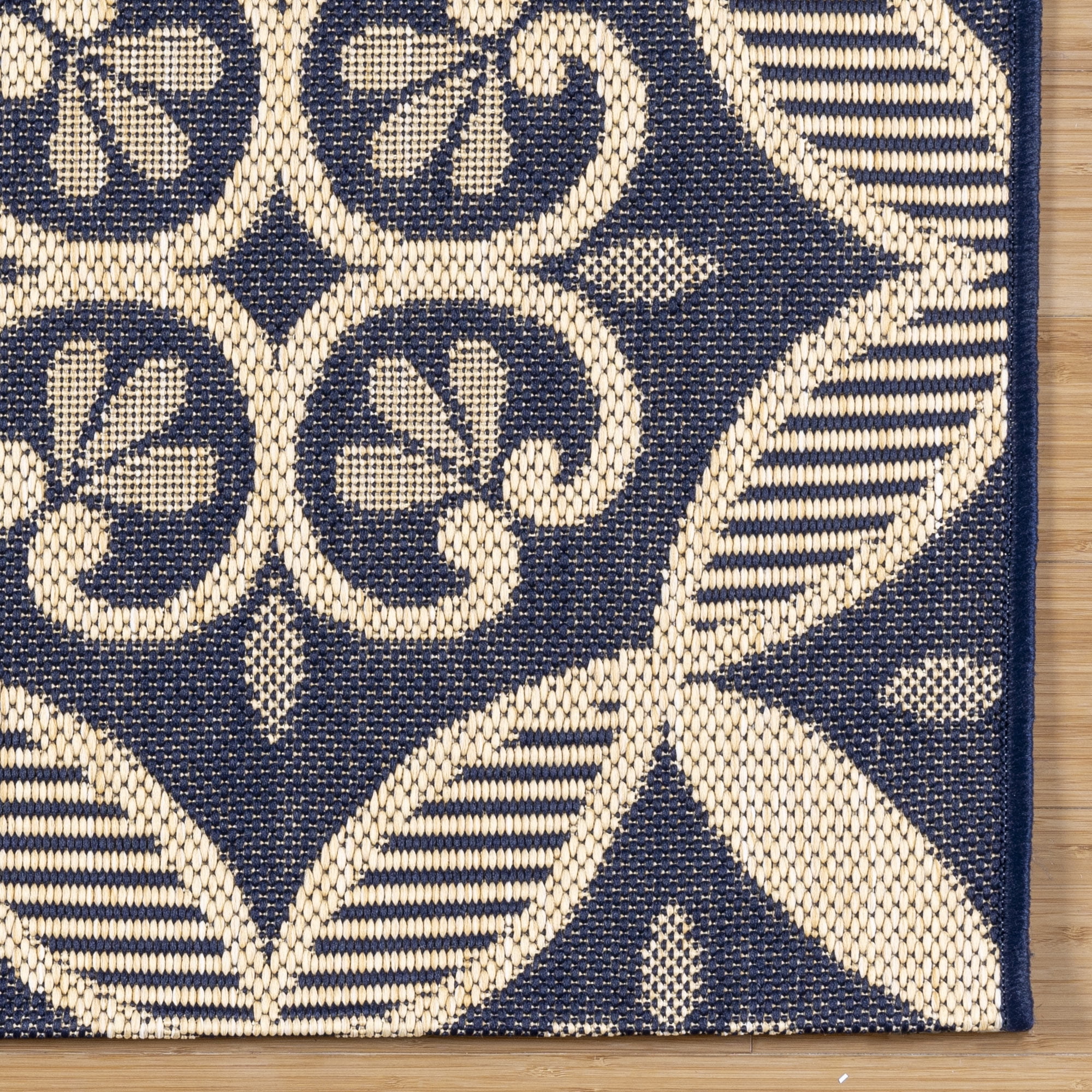 Gertmenian Paseo Niala Transitional Floral Navy/ Sand Area Rug, 8x10