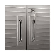 Seville Classics UltraHD 2-Piece Heavy Duty Mega Solid Steel Metal 2-Door Lockable Stacker Wall Storage Cabinet Set Organizer for Garage, Office, Classroom, 36 W x 18 D x 90.5 H, Graphite